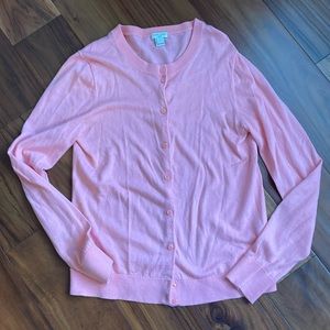J. Crew Factory Pink Cardigan Sweater